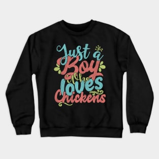 Just A Boy Who Loves Chickens - Farmers Gift product Crewneck Sweatshirt